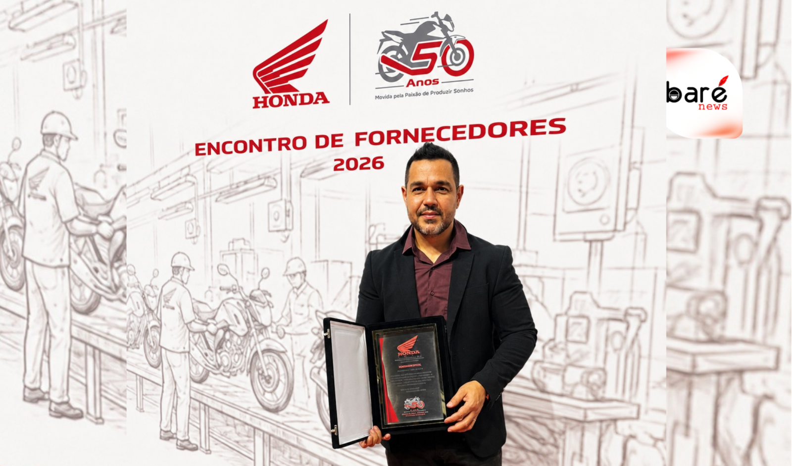MOTO HONDA RECONHECE VV REFEIÇÕES EM CELEBRAÇÃO HISTÓRICA DOS 50 ANOS NO POLO INDUSTRIAL DE MANAUS MOTO HONDA RECONHECE VV REFEIÇÕES EM CELEBRAÇÃO HISTÓRICA DOS 50 ANOS NO POLO INDUSTRIAL DE MANAUS