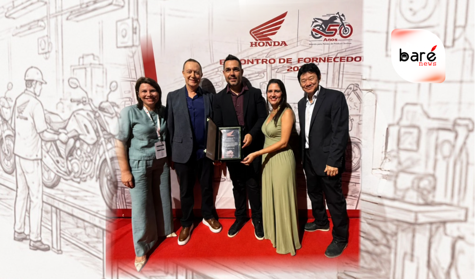 MOTO HONDA RECONHECE VV REFEIÇÕES EM CELEBRAÇÃO HISTÓRICA DOS 50 ANOS NO POLO INDUSTRIAL DE MANAUS MOTO HONDA RECONHECE VV REFEIÇÕES EM CELEBRAÇÃO HISTÓRICA DOS 50 ANOS NO POLO INDUSTRIAL DE MANAUS